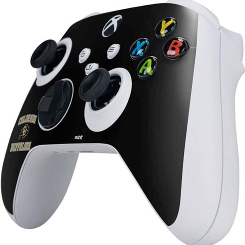 University of Colorado CU Logo on Gold Xbox Series S Controller Skin